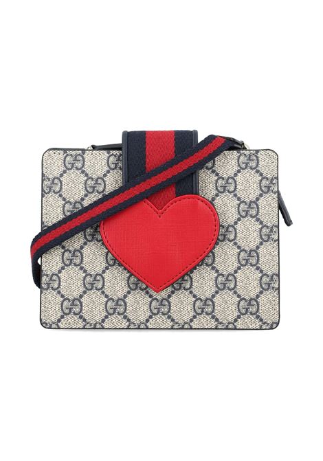 Borsa a Mano In Tessuto GG Con Cuore GUCCI KIDS | 793830-KAAAP9774